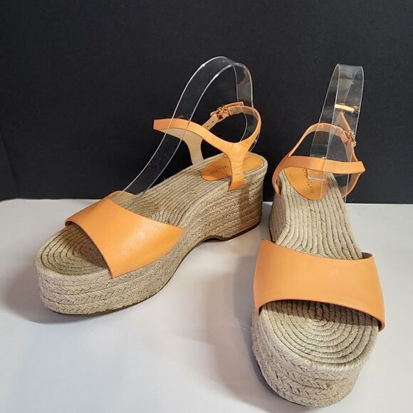 Antonio Melani Peach Colored Wedge Sandals - Picture 2 of 9